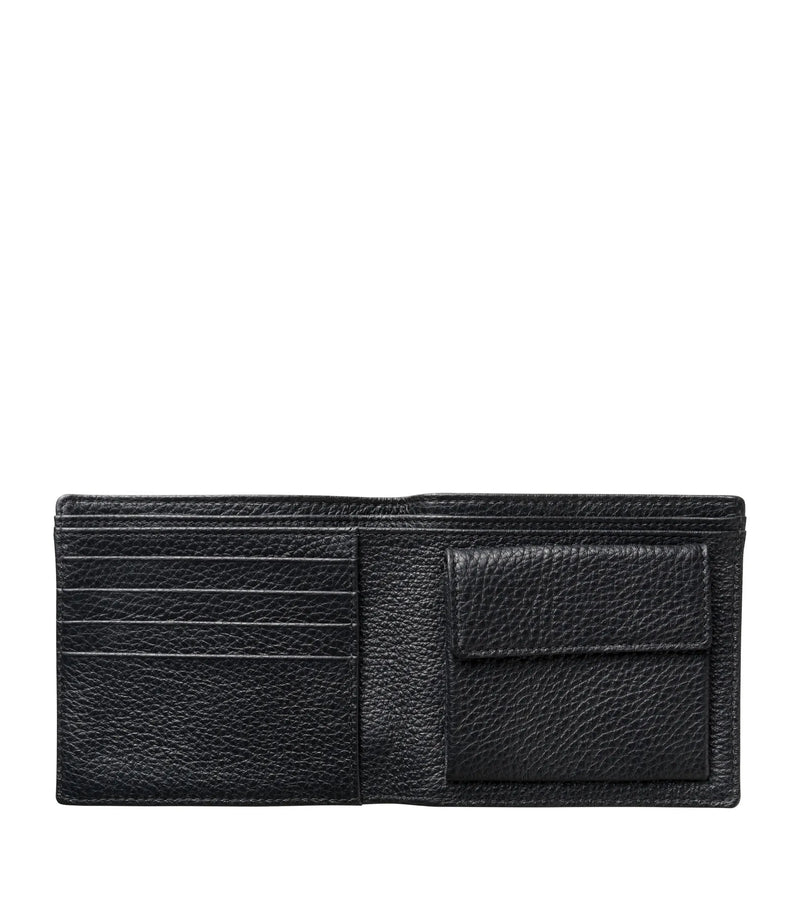 Black Grained Leather London Wallet