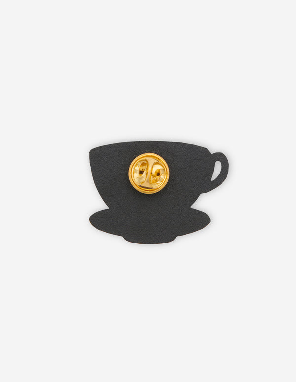 Black Cafe Kitsune Cup Pin