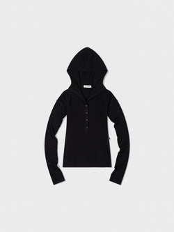 Black Button Up Hoodie 2