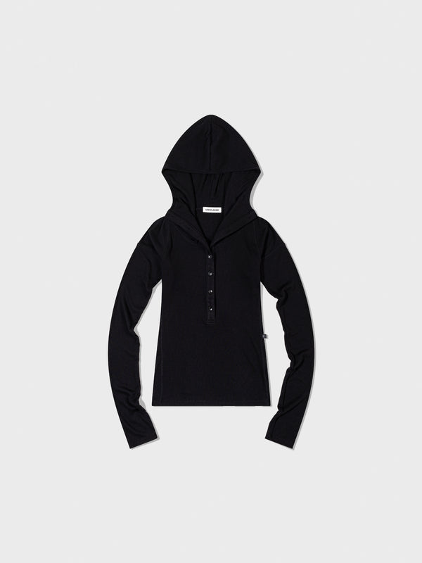 Black Button Up Hoodie 2