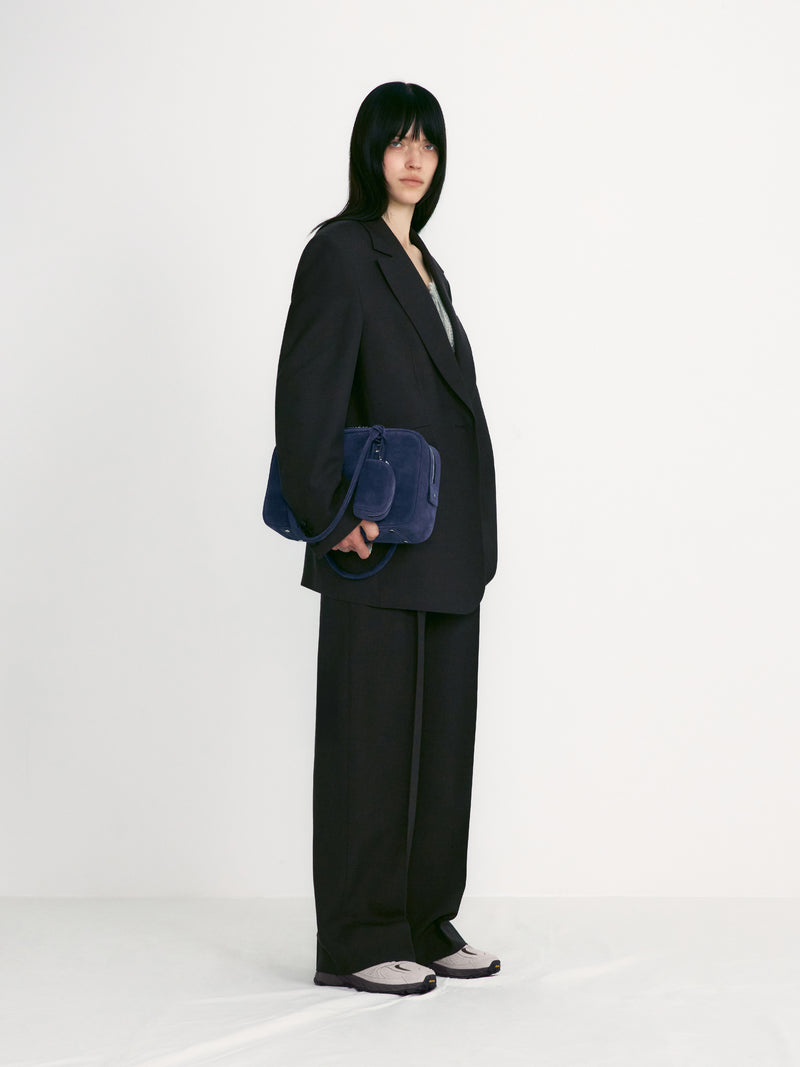 Melange Brown Belted Point Pants
