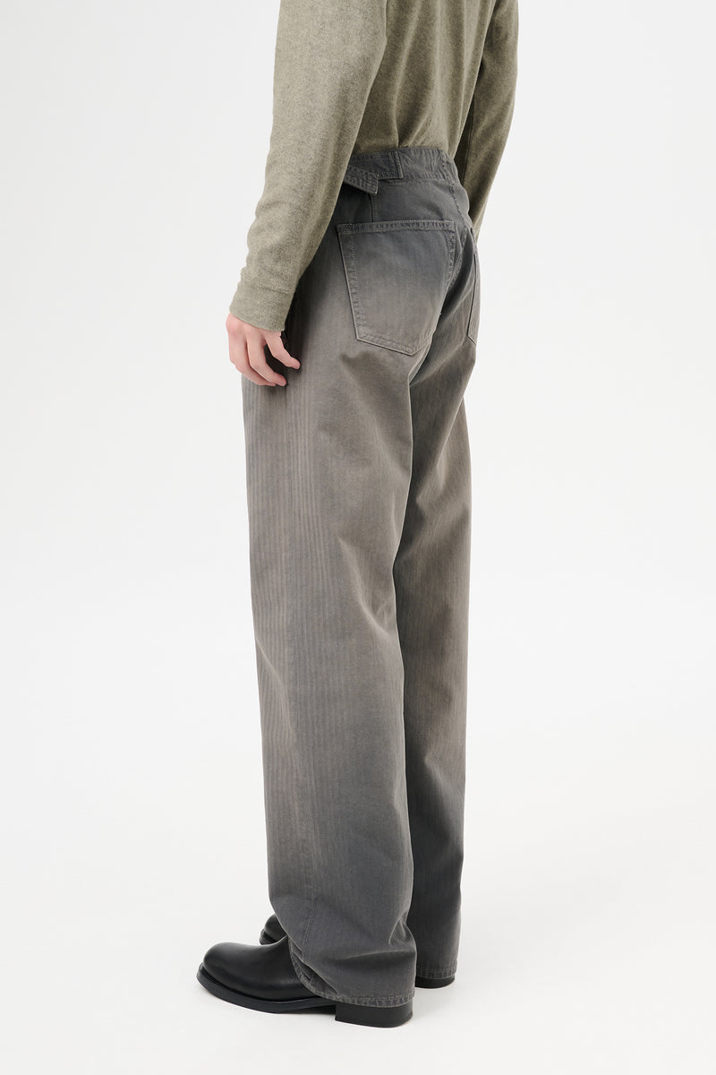 French Sun Faded Herringbone Trucker Trouser