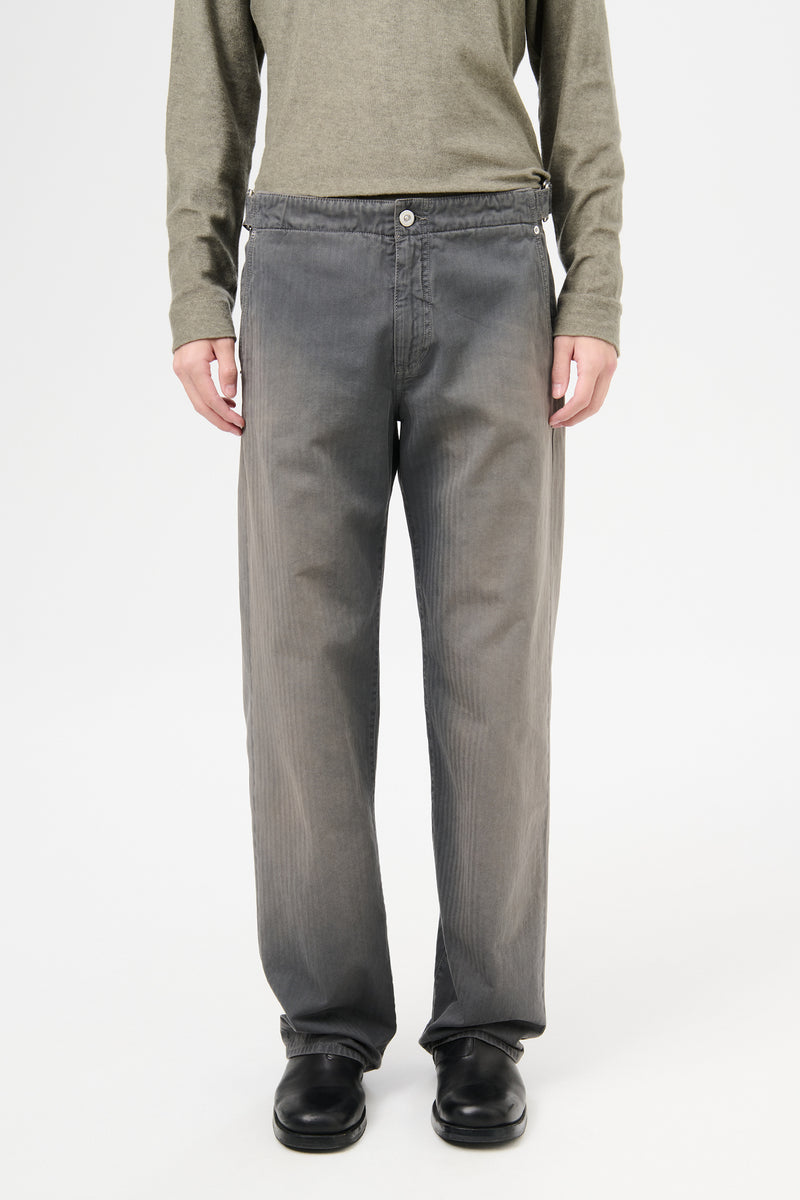 French Sun Faded Herringbone Trucker Trouser