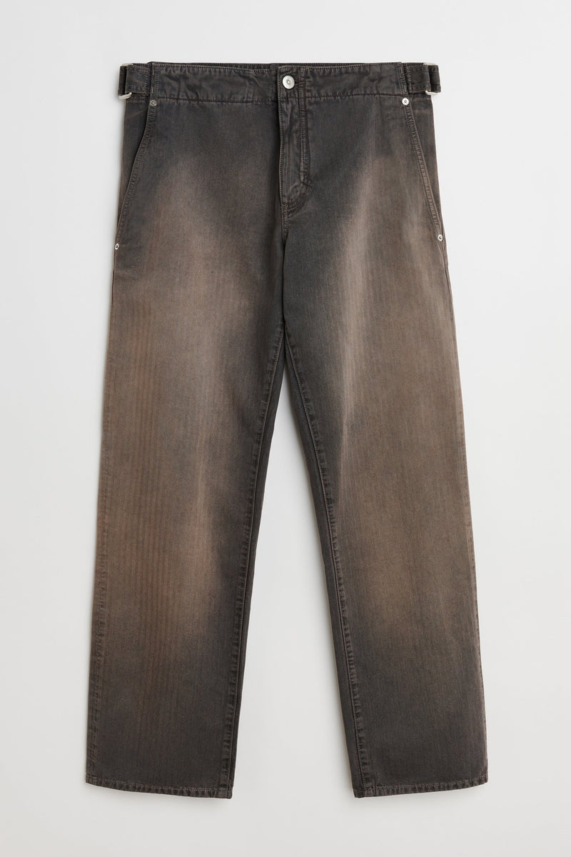 French Sun Faded Herringbone Trucker Trouser