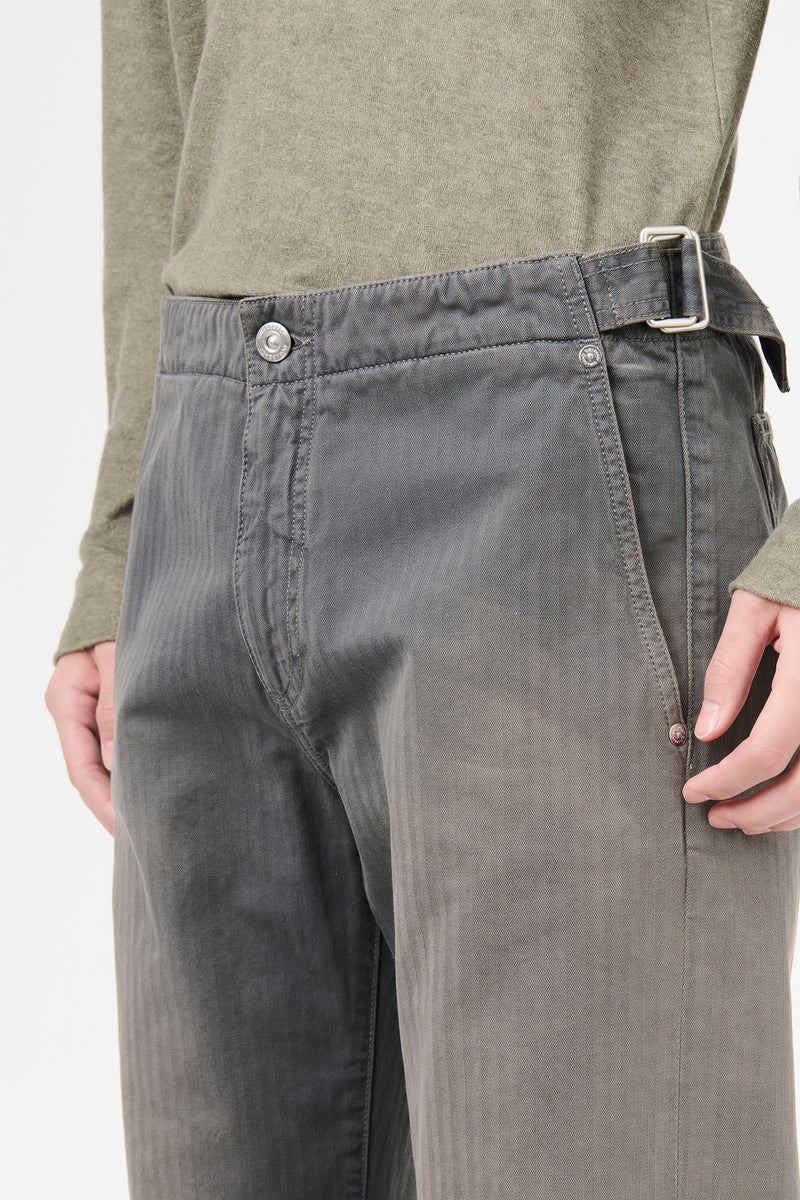 French Sun Faded Herringbone Trucker Trouser