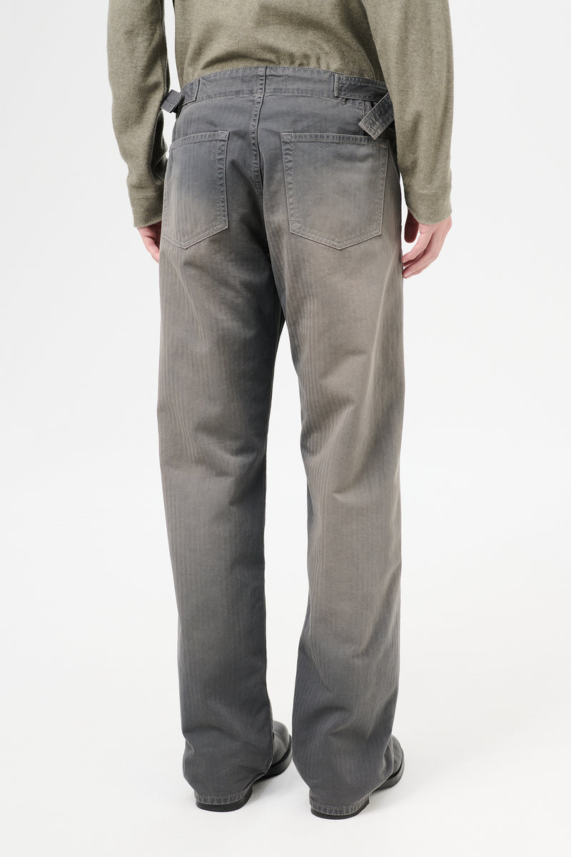 French Sun Faded Herringbone Trucker Trouser