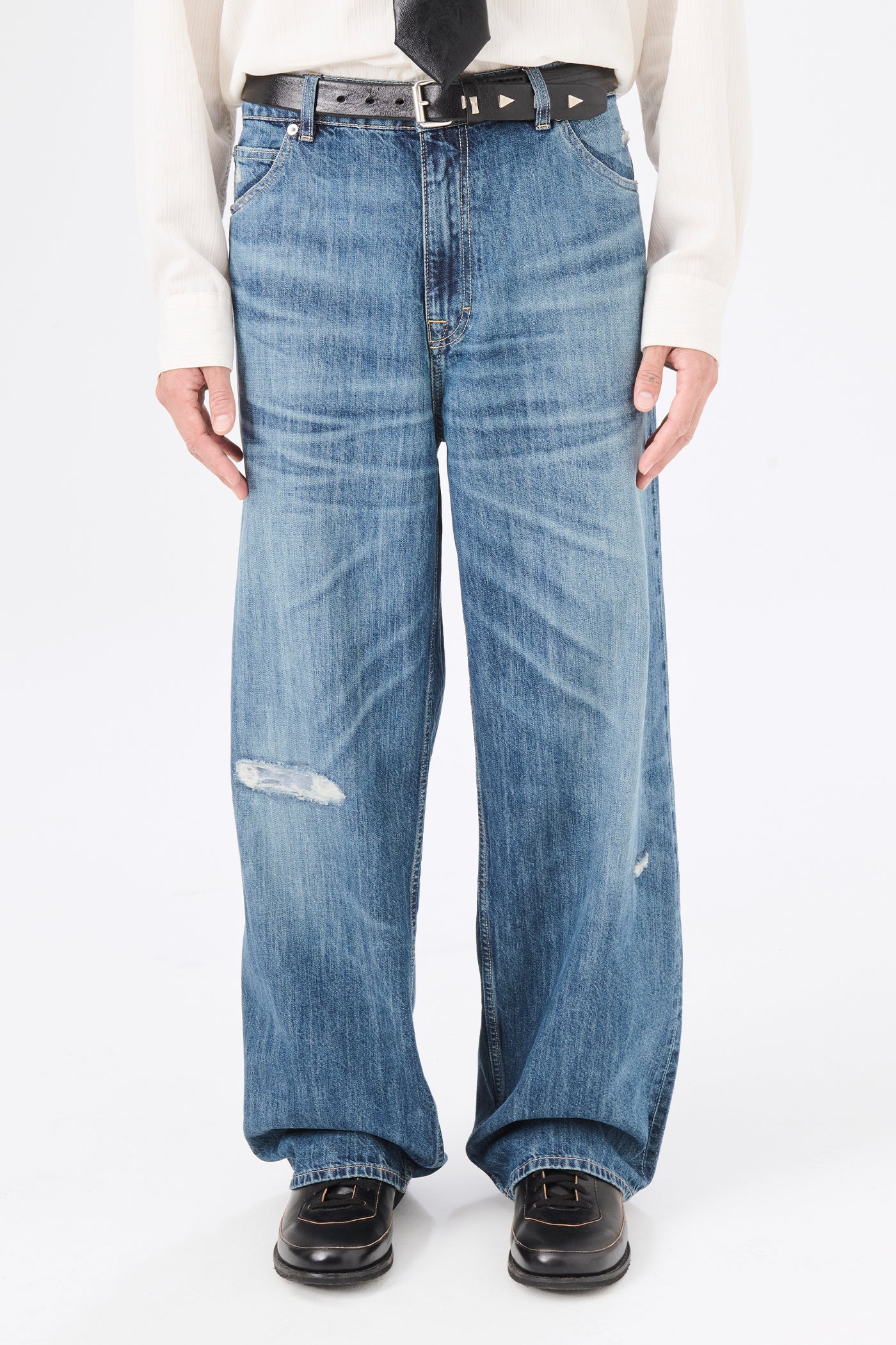 パンツ VIH20A loose fit oil coating denim Wilkes | 14.25 oz Broken Twill Japanese Denim