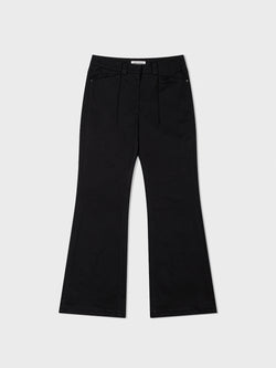 Black Pin Tuck Bootcut Pants