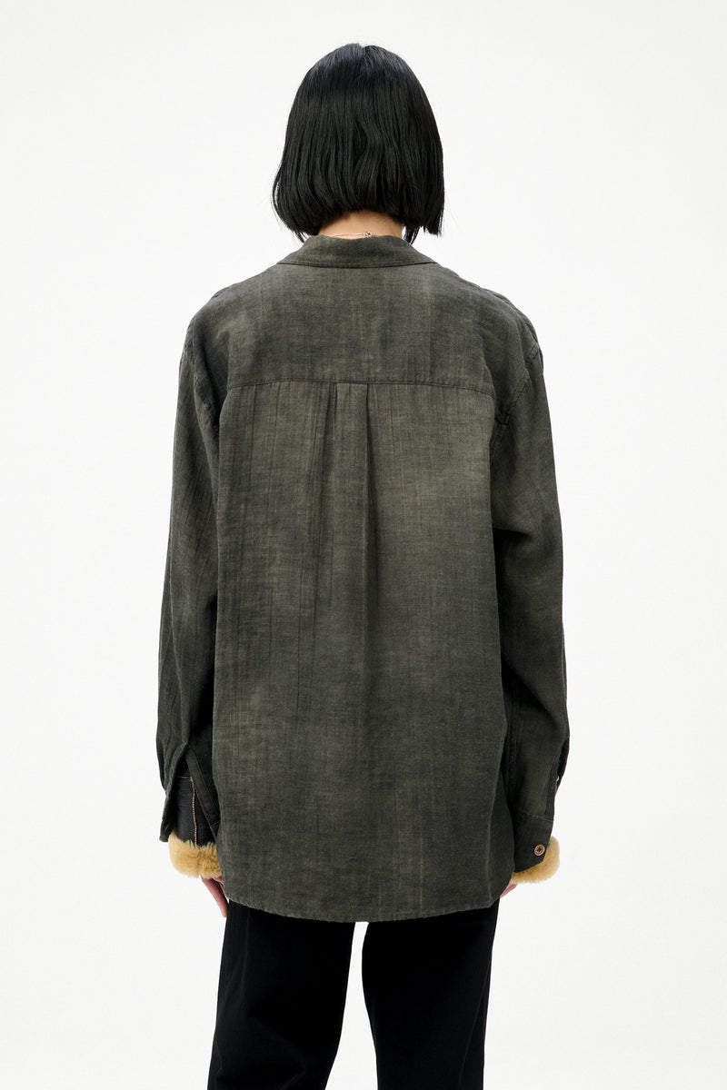 Dark Cloud Sparse Cotton Wool Above Shirt