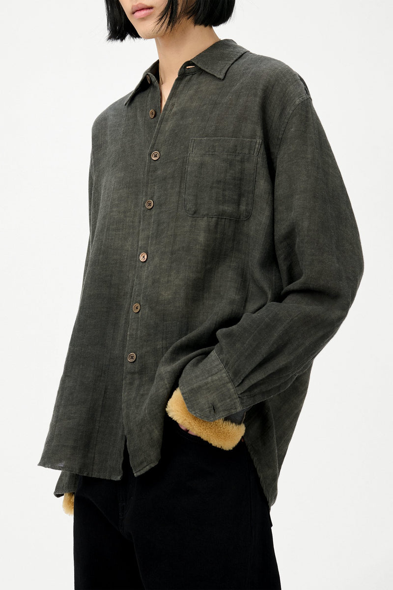 Dark Cloud Sparse Cotton Wool Above Shirt