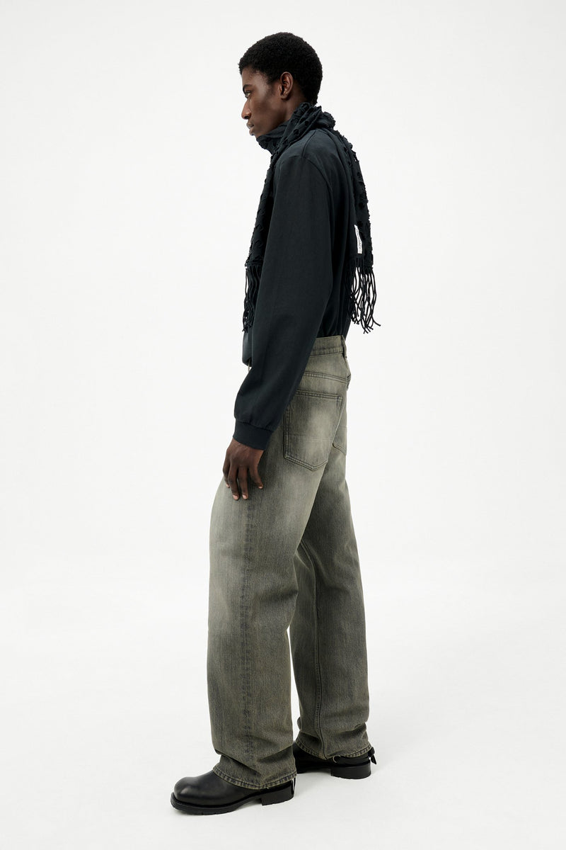 Ash Dust Chain Twill Third Cut Denim