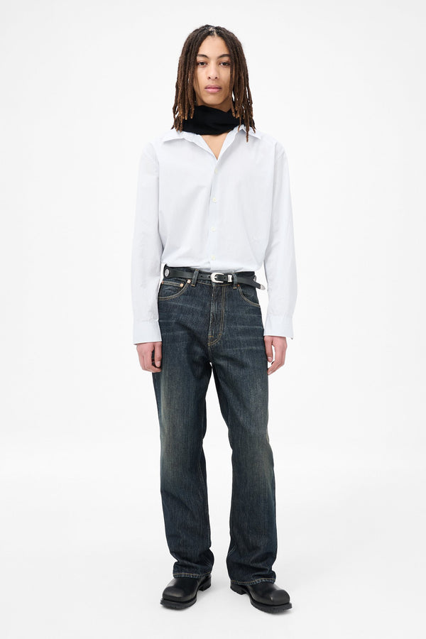 Clay Tint Chain Twill Third Cut Denim