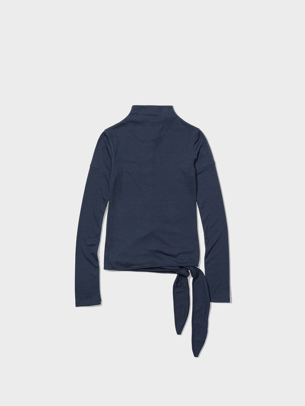Blue Button Up Wrap Tshirt