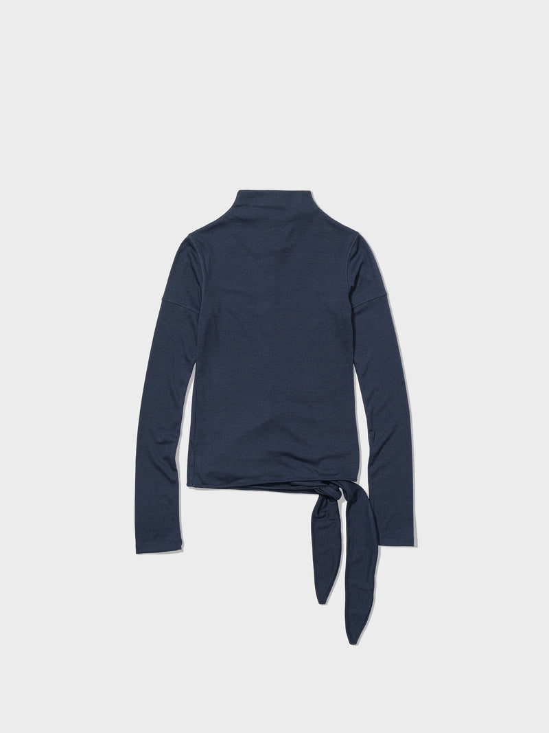 Blue Button Up Wrap Tshirt