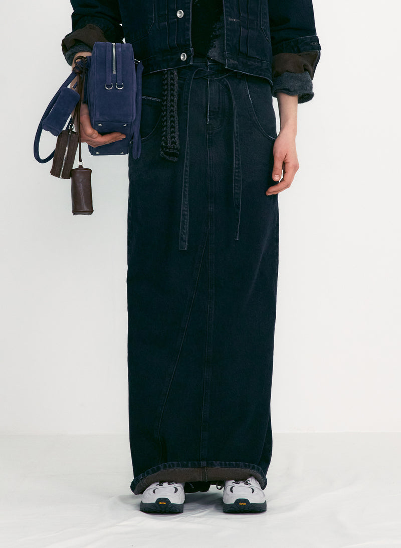 Mahogany Blue Denim Maxi Skirt 17END