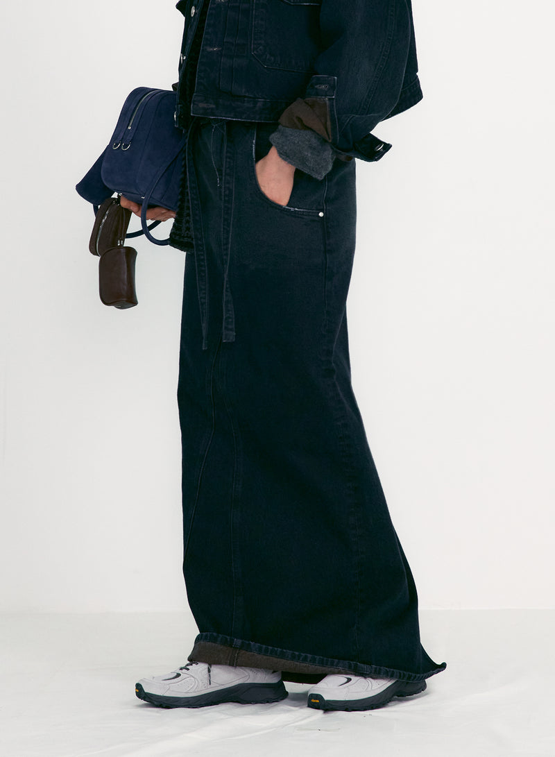 Mahogany Blue Denim Maxi Skirt 17END
