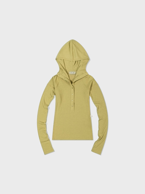 Lime Button Up Hoodie 2