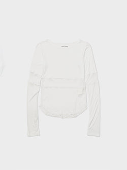 White Corset Point Sleeve Top