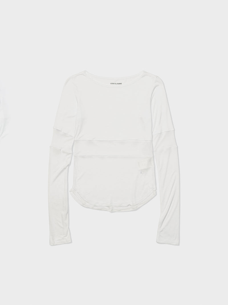White Corset Point Sleeve Top