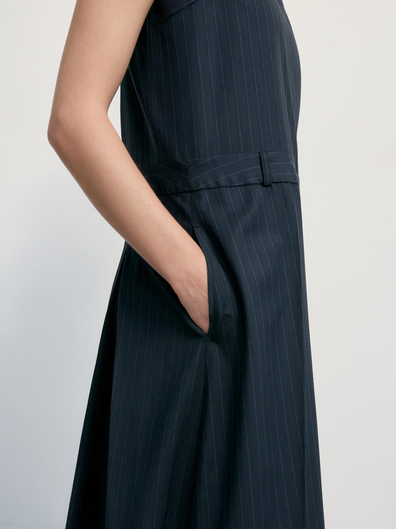 inverted pleats dress Inverted Box Pleat dress Custom Measurements #107-17