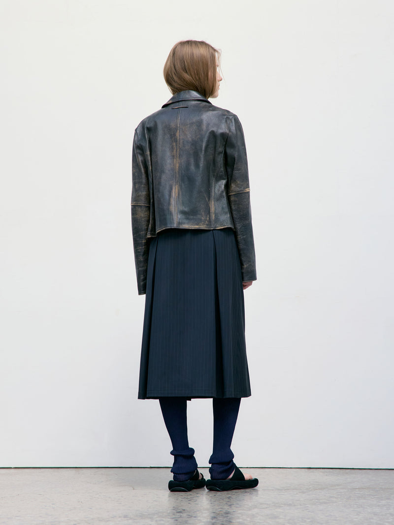 Black Inverted Pleat Dress