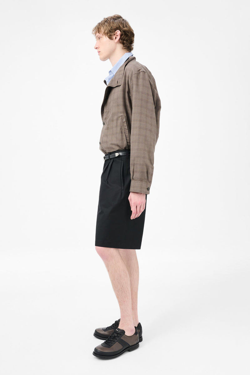 Black Twill Ponte Shorts