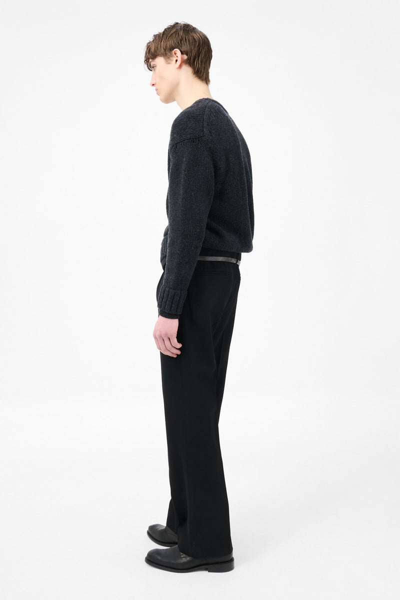 Black Gabardine Slack Trouser