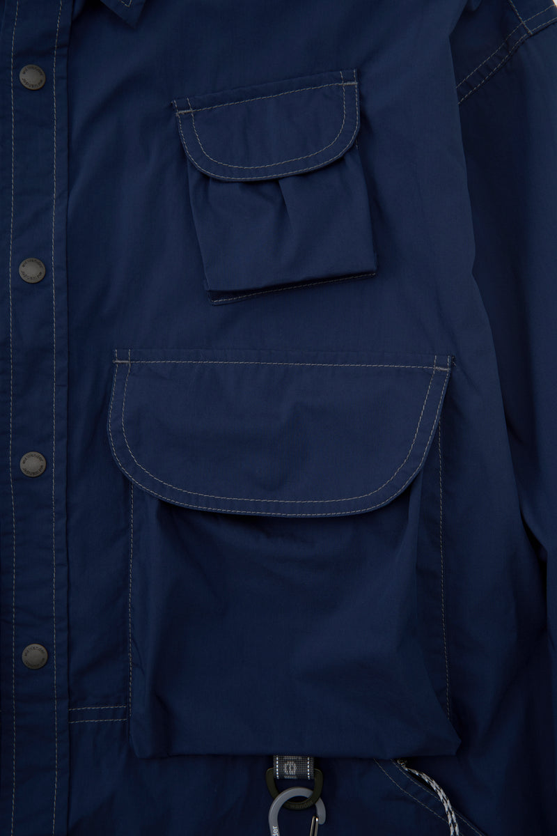 Blue Multi Pocket Shirt