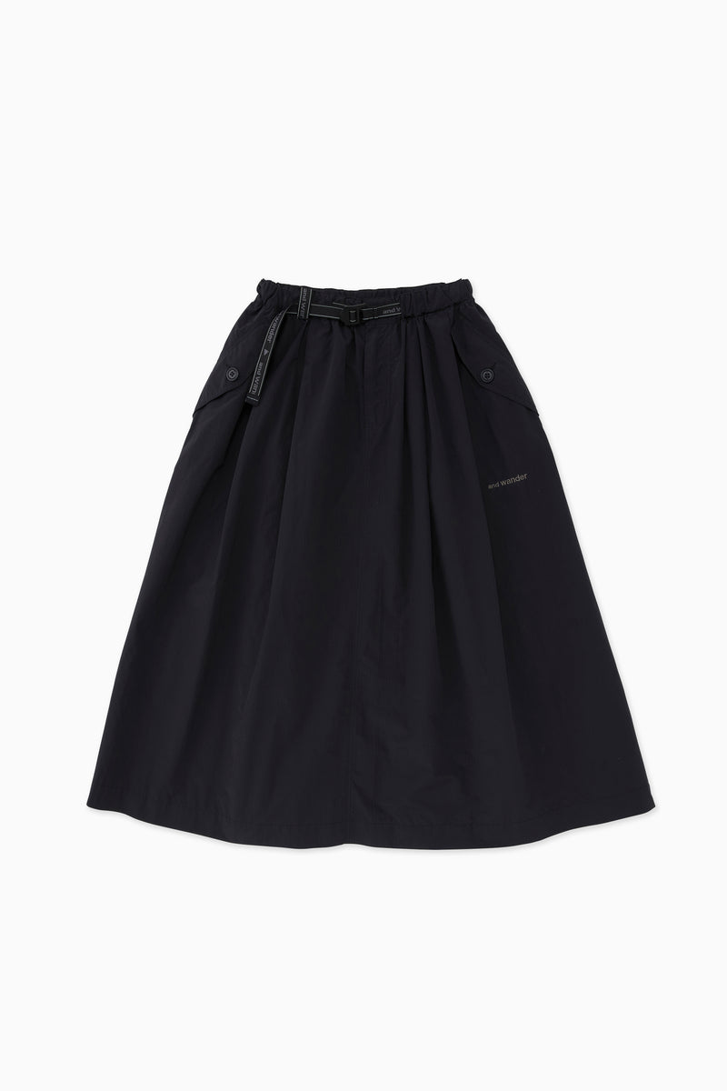 Black Oversized Cargo Skirt