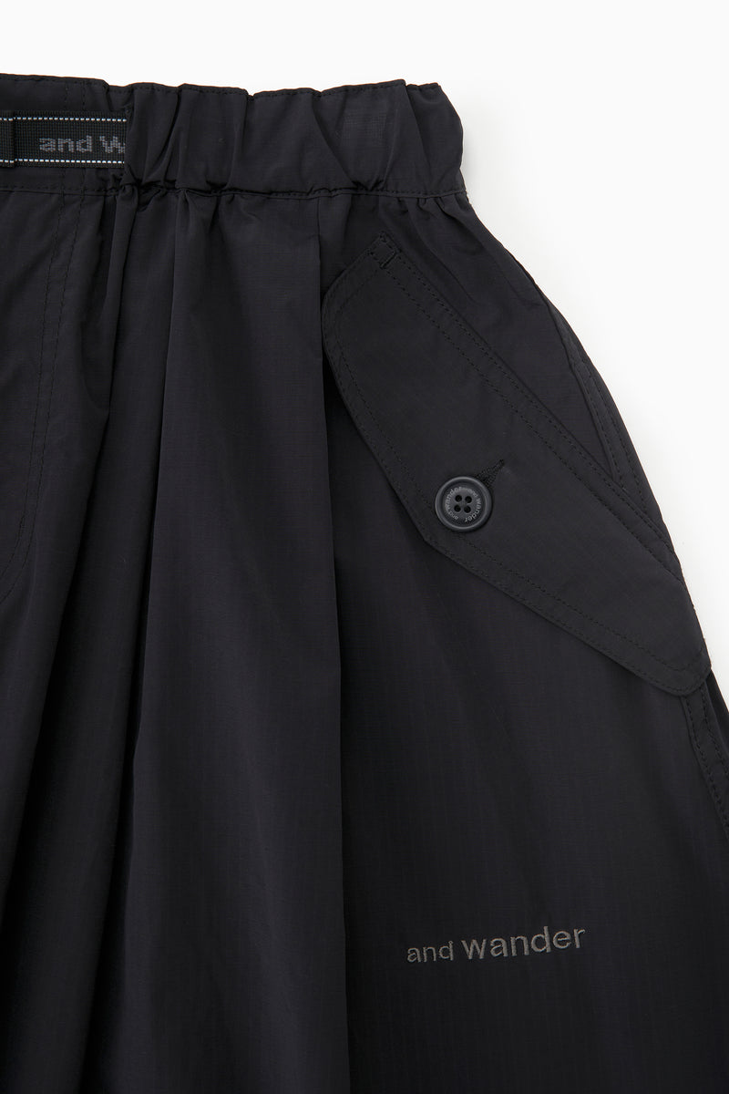 Black Oversized Cargo Skirt