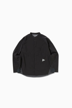 Charcoal Fleece Base Band Collar Shirt