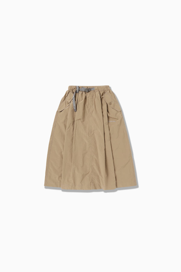 Beige Oversized Cargo Skirt