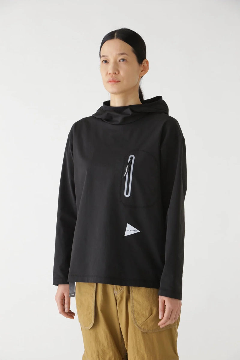 Black Hybrid Warm Pocket Hoodie