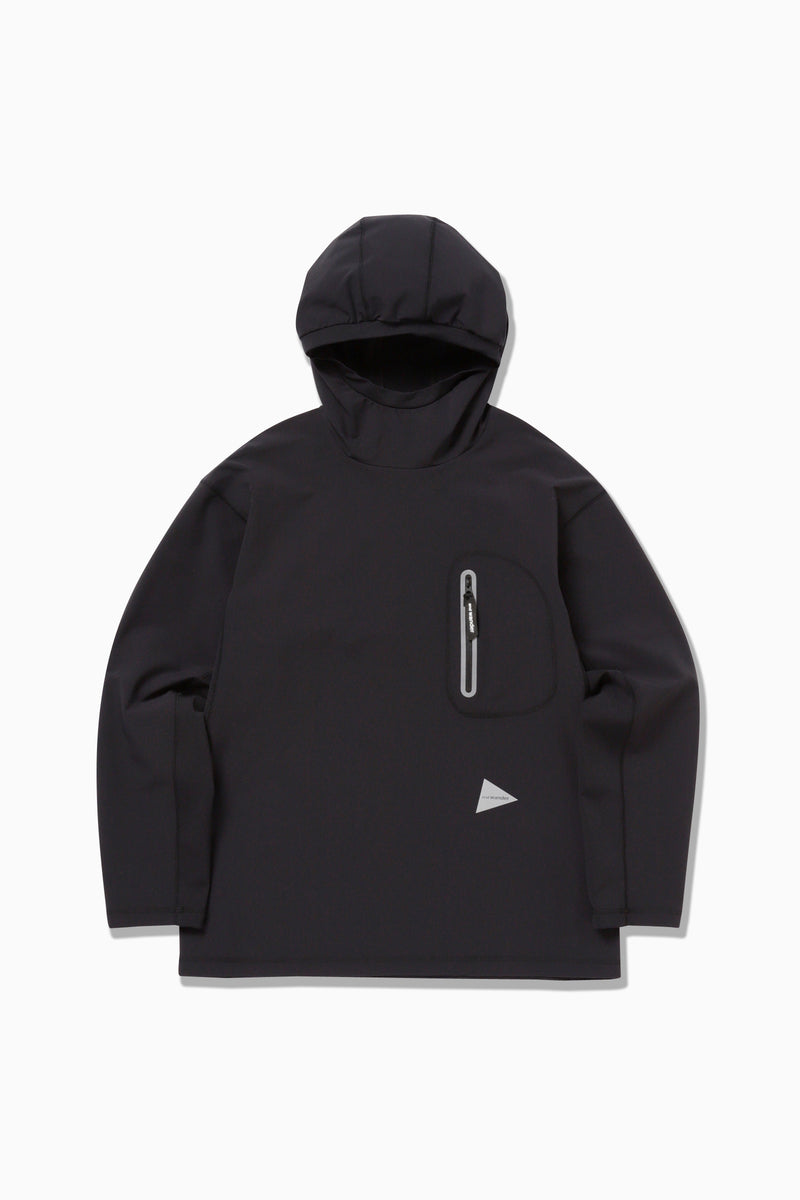 Black Hybrid Warm Pocket Hoodie