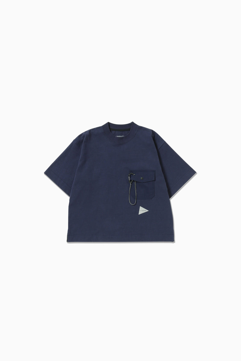 Navy Heavy Cotton Pocket HS Tshirt