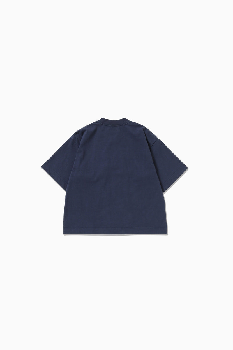 Navy Heavy Cotton Pocket HS Tshirt