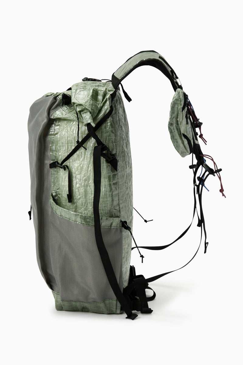 Green UL Backpack with Dyneema