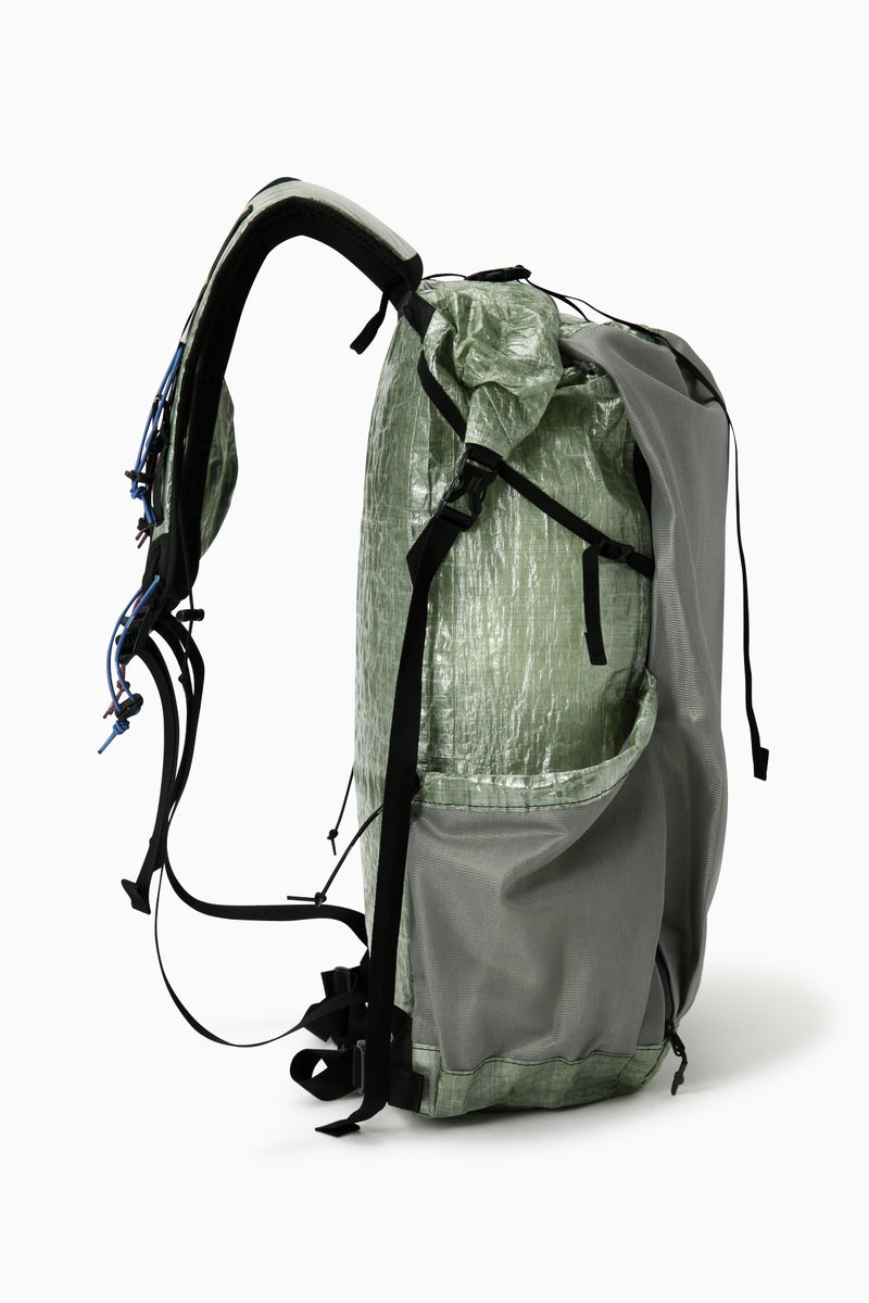 Green UL Backpack with Dyneema