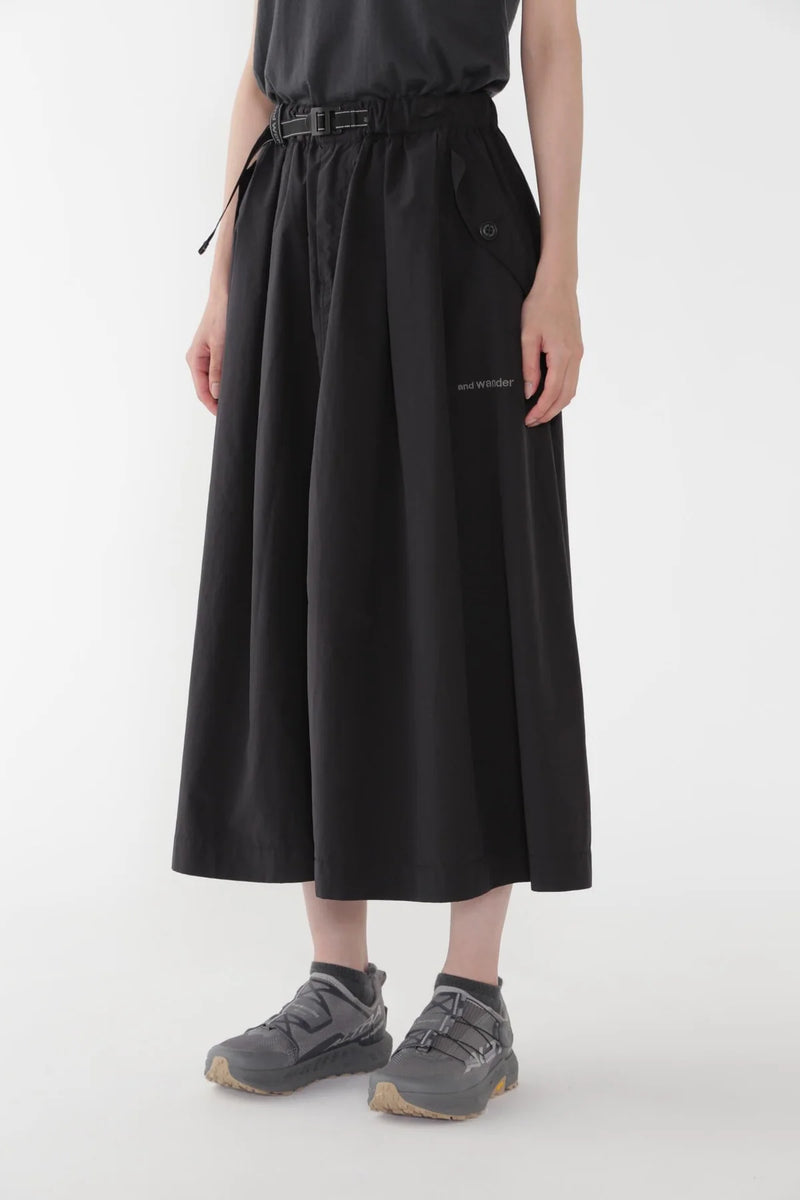 Black Oversized Cargo Skirt