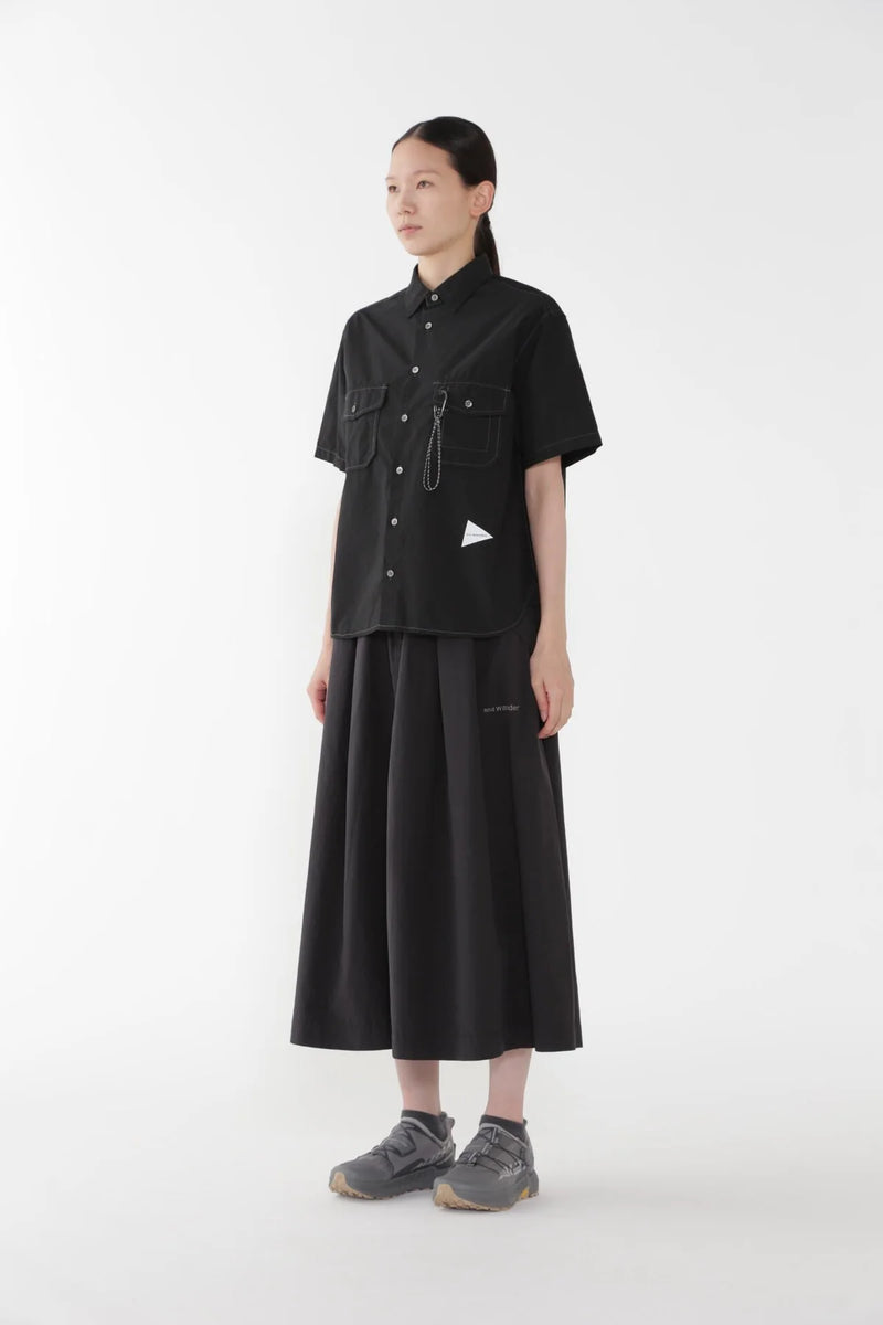 Black Oversized Cargo Skirt