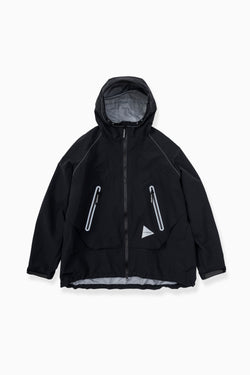 Black Loose Fitting Rain Jacket