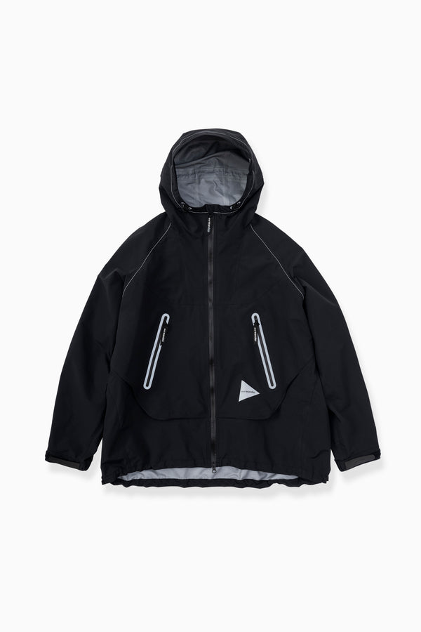 Black Loose Fitting Rain Jacket