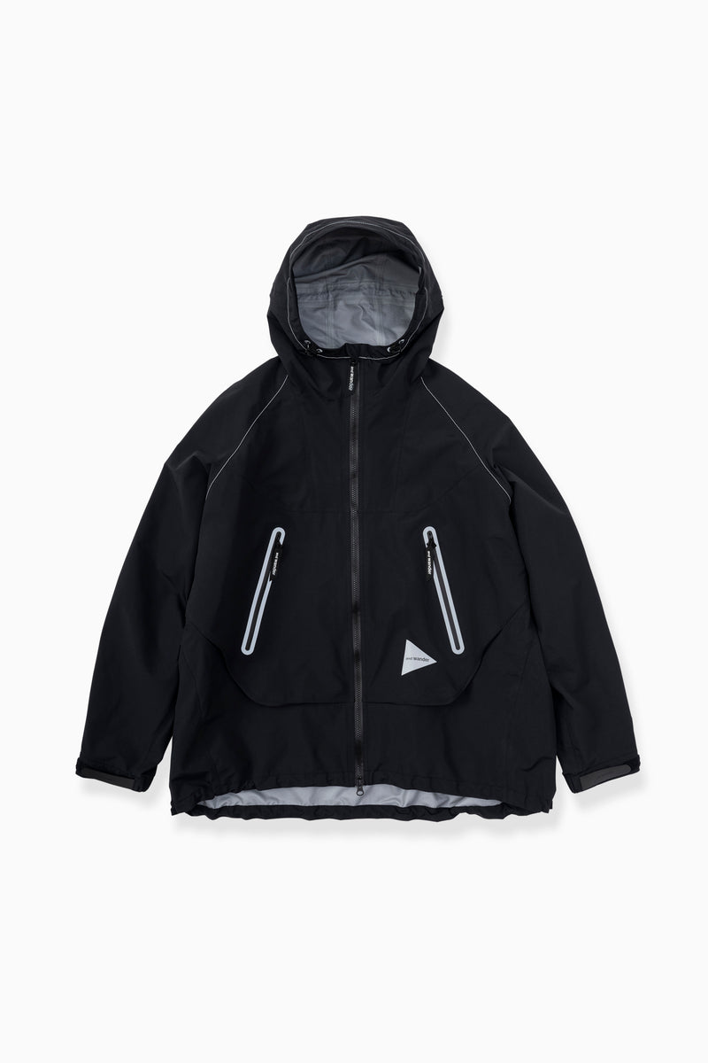 Black Loose Fitting Rain Jacket