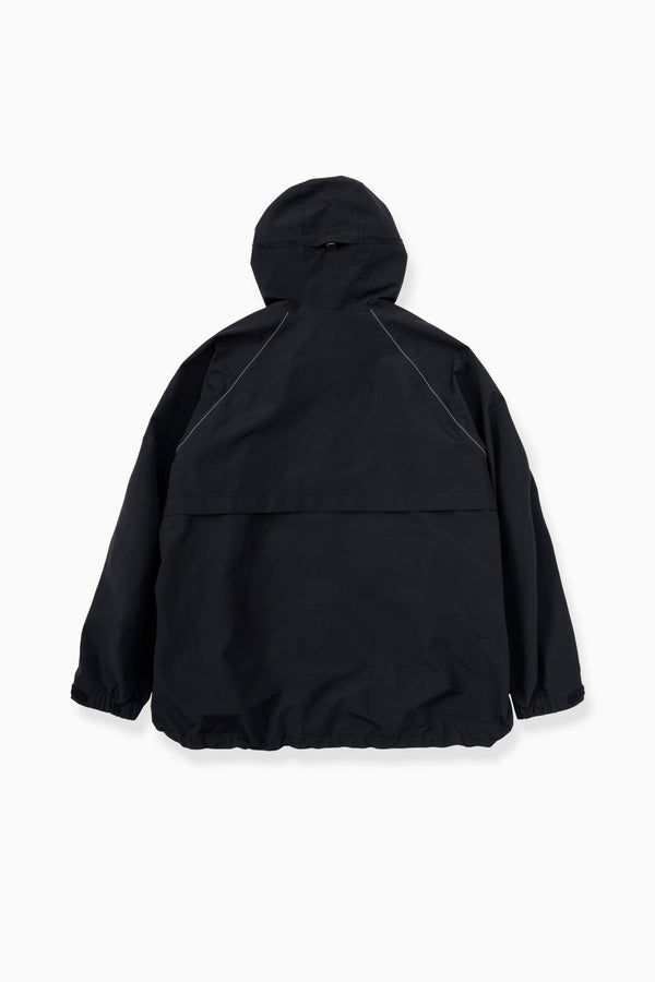 Black Loose Fitting Rain Jacket