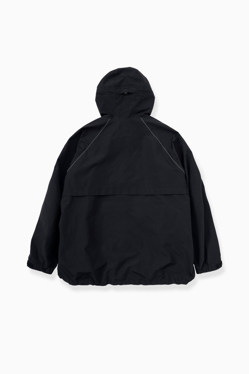 Black Loose Fitting Rain Jacket