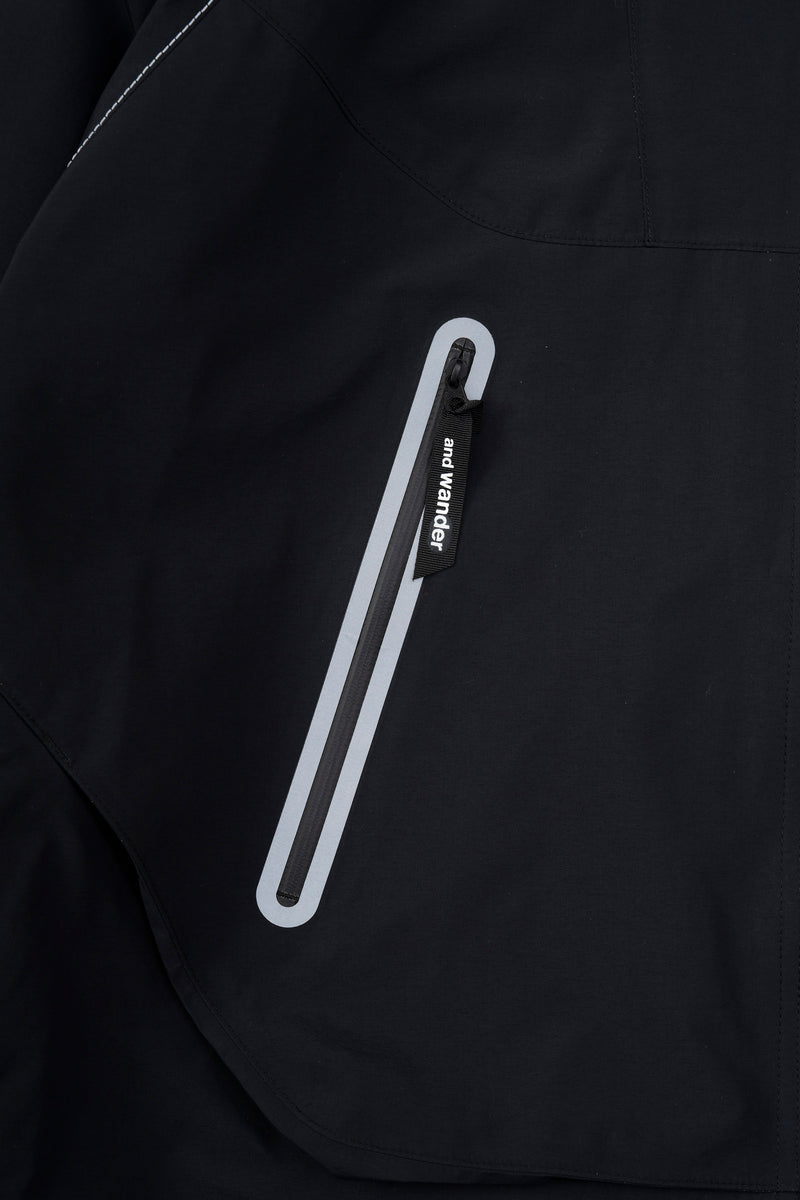 Black Loose Fitting Rain Jacket