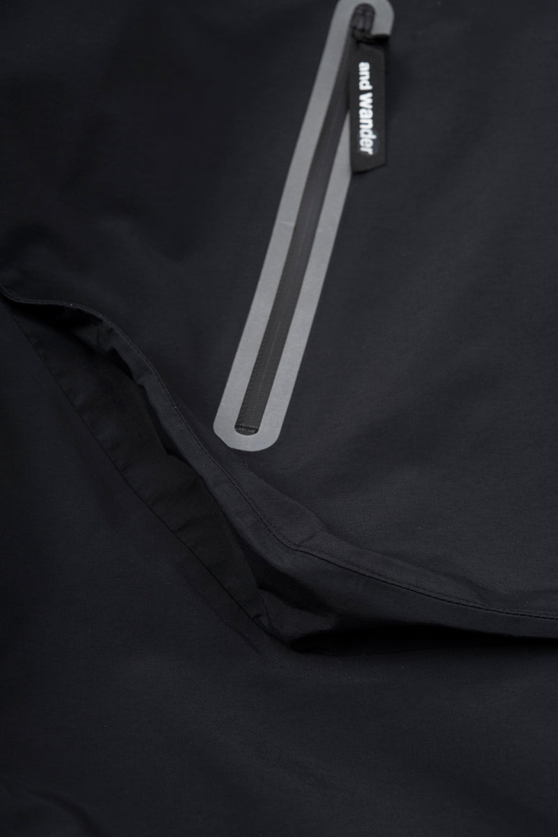 Black Loose Fitting Rain Jacket