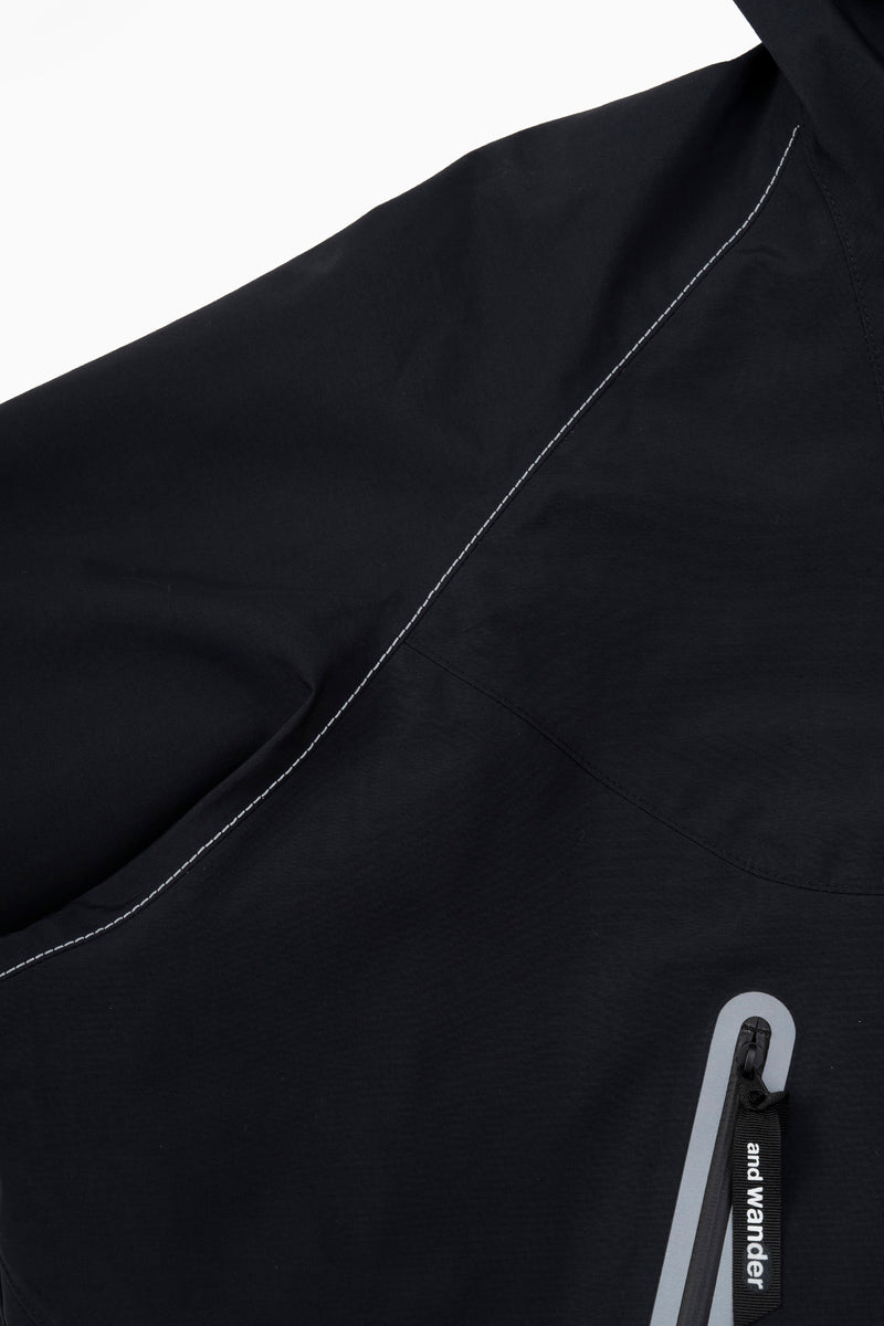 Black Loose Fitting Rain Jacket
