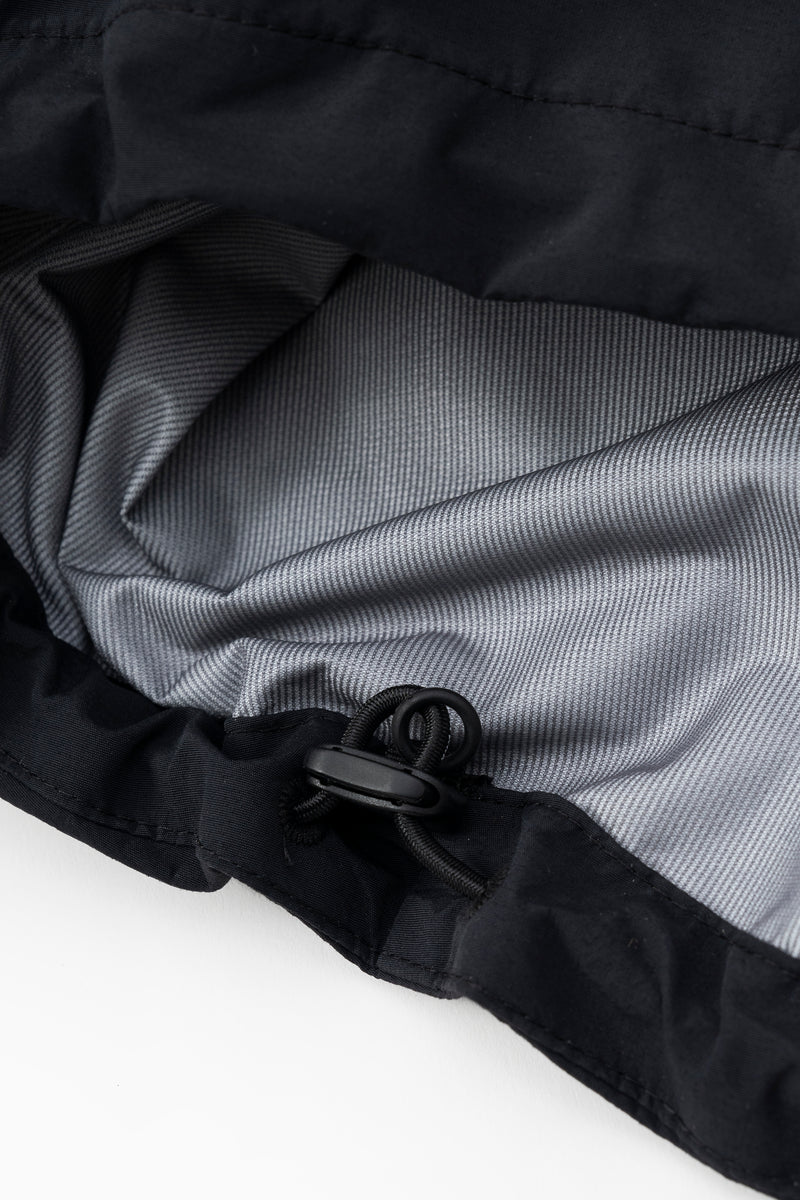 Black Loose Fitting Rain Jacket
