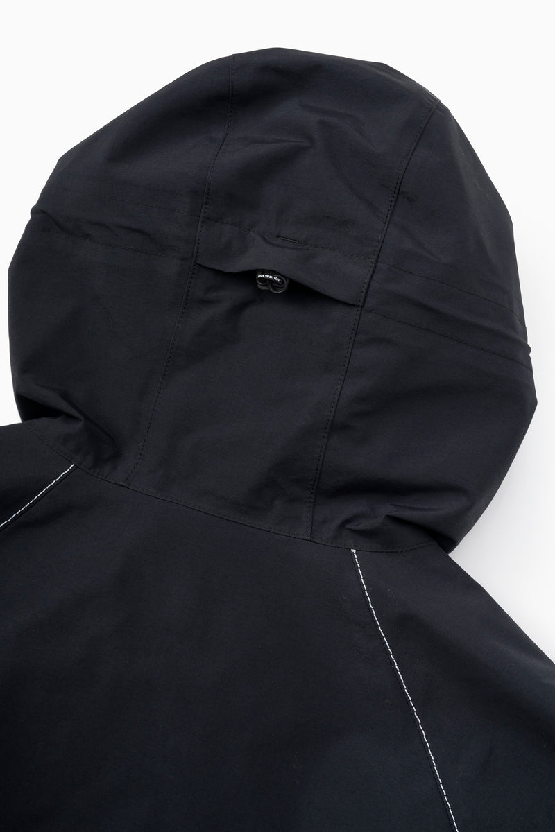 Black Loose Fitting Rain Jacket